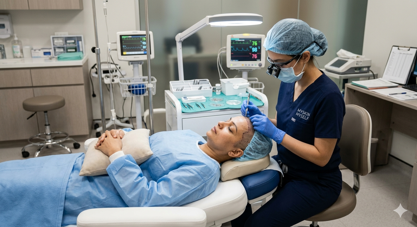 FUE hair transplantation in Gachibowli, Hyderabad